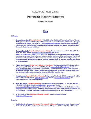 Deliverance Ministries Directory