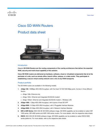 Cisco SD-WAN Routers Data Sheet - GfK Etilize