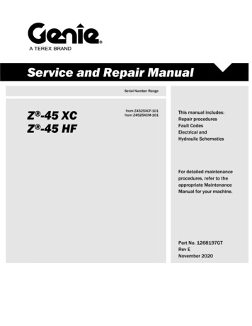 Service And Repair Manual - Genielift
