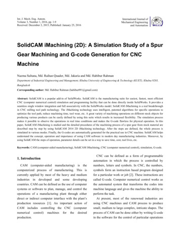 SolidCAM IMachining (2D): A Simulation Study Of A Spur .