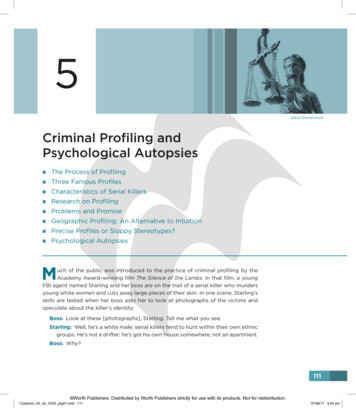 Sebra/Shutterstock Criminal Profiling And Psychological .