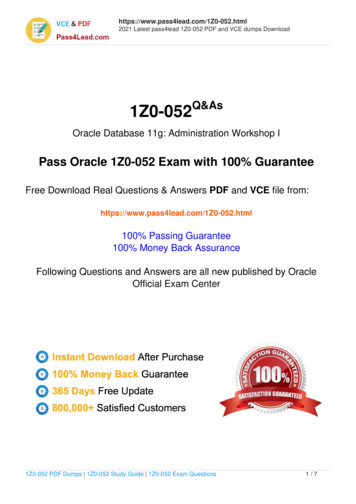 1Z0-052 Exam Dumps With Real Exam Questions