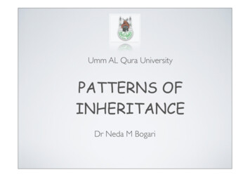 PATTERNS OF INHERITANCE - Bogari 