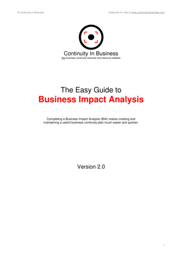 The Easy Guide To Business Impact Analysis