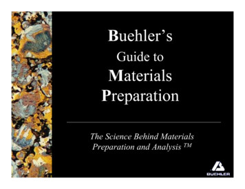 Buehler’s Guide To Materials Preparation