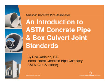 American Concrete Pipe Association An Introduction To ASTM .