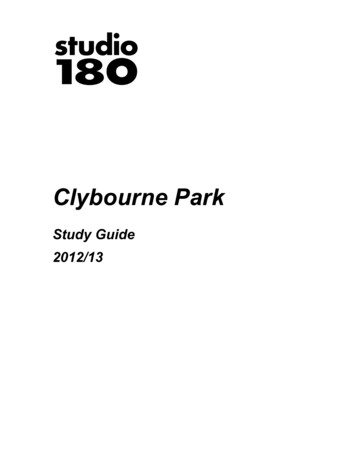2013 CLYBOURNE PARK Study Guide - Studio 180 Theatre