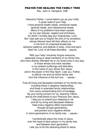 PRAYER FOR HEALING THE FAMILY TREE - SCRC