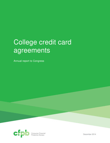 College Credit Card Agreements