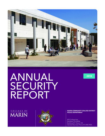 Annual Security Report - Police.marin.edu