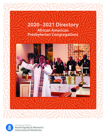 2020–2021 Directory - Presbyterian Mission