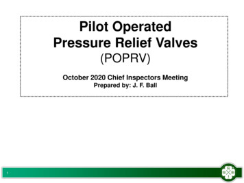 Pilot Operated Pressure Relief Valves - National Board