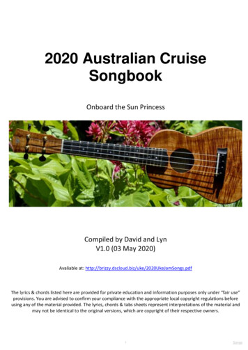 2020 Australian Cruise Songbook