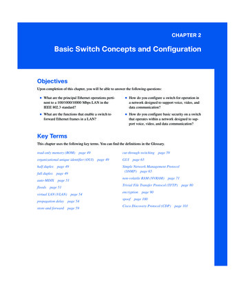 Basic Switch Concepts And Configuration