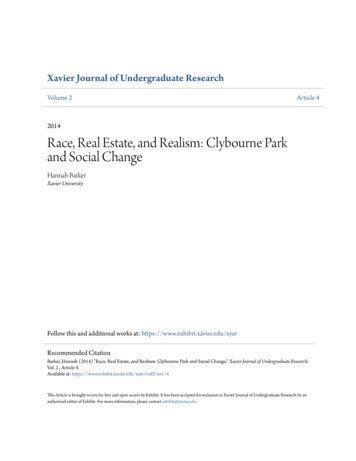 Race, Real Estate, And Realism: Clybourne Park And Social .