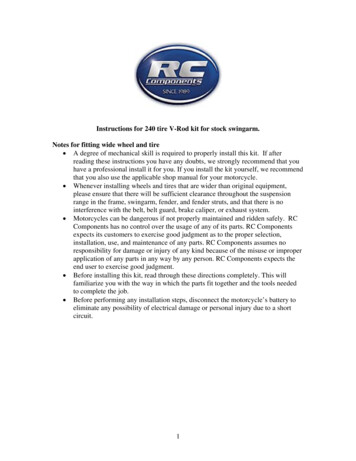 Instructions For 240 Tire V-Rod Kit For Stock Swingarm .