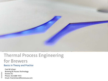 Thermal Process Engineering For Brewers
