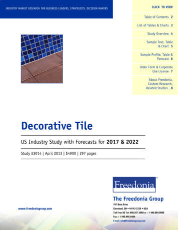 Decorative Tile - Freedonia Group