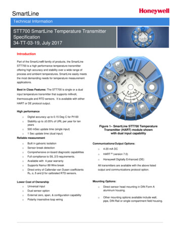 STT750 SmartLine Temperature Transmitter Specification