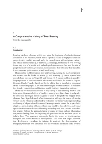 1 A Comprehensive History Of Beer Brewing - Wiley-VCH
