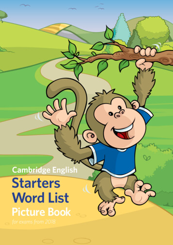 Starters Word List - 國立臺灣大學