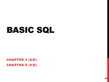 BASIC SQL - University Of Waterloo