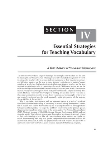 Essential Strategies For Teaching Vocabulary