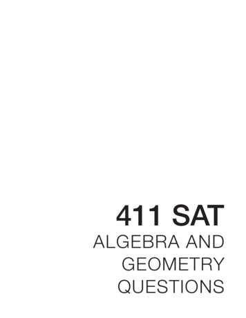 411 SAT Algebra & Geometry Questions - GMAT TOEFL SAT