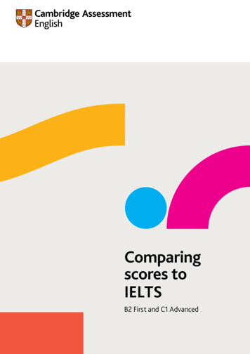 Comparing Scores To IELTS - Cambridge English