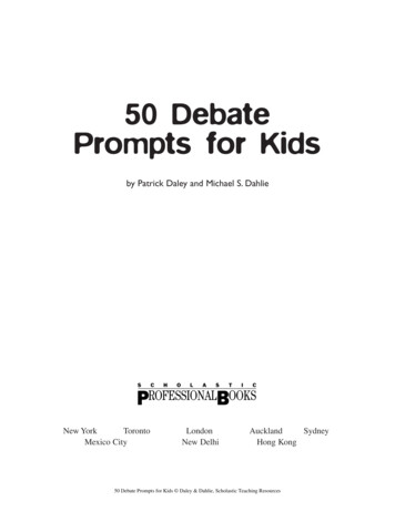 50 Debate Prompts For Kids - Weebly