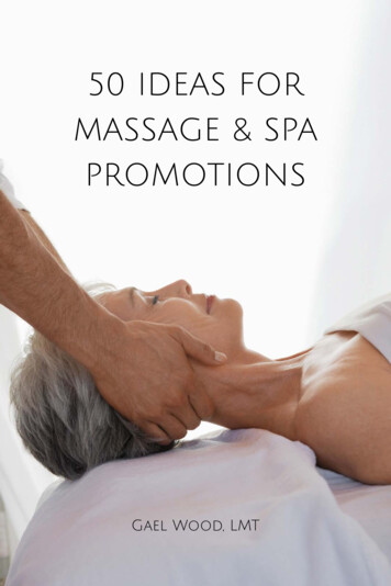 50 IDEAS FOR MASSAGE & SPA PROMOTIONS