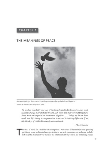 CHAPTER 1 THE MEANINGS OF PEACE - SAGE Pub
