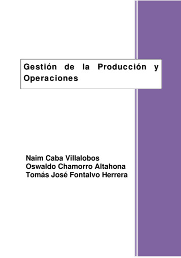 G Gestión De La Producción Y Operaciones - Sitio Web Del .