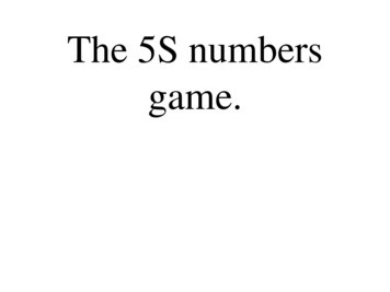 The 5S Numbers Game. - Jphorizons 