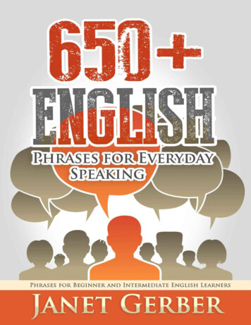 650 English Phrases For Everyday Speaking: Phrases For .