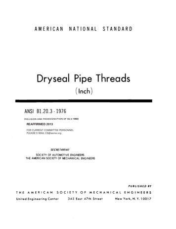 DryseaI Pipe Threads - 3ppars 
