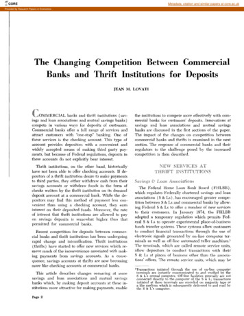 The Changing Competition Between Commercial Banks And .