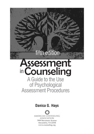 Assessment In Counseling A Guide To The Use Of .