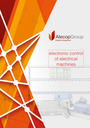 Electronic Control Of Electrical Machines