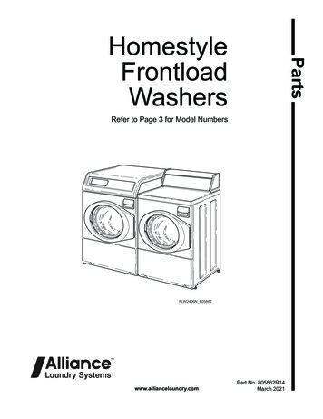 Homestyle Frontload Washers Parts Manual