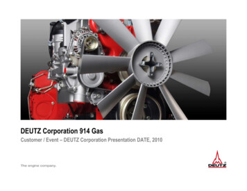 DEUTZ Corporation 914 Gas - DEUTZ Australia – Engine .