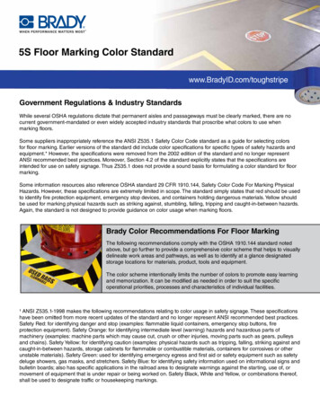 5S Floor Marking Color Standard