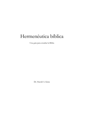 Hermenéutica Bíblica - Portavoz