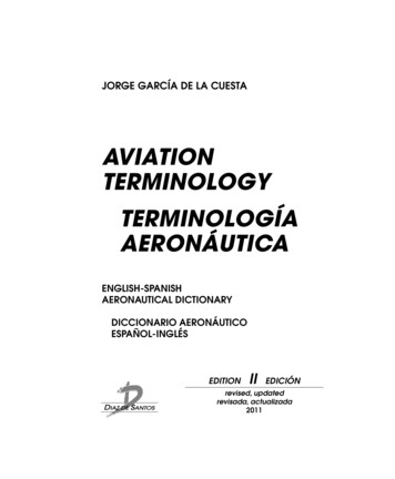 AVIATION TERMINOLOGY TERMINOLOGÍA AERONÁUTICA