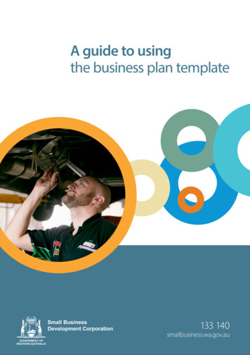 A Guide To Using The Business Plan Template