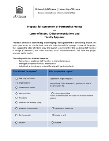 Proposal Ofr Agreement Or Partnership Project