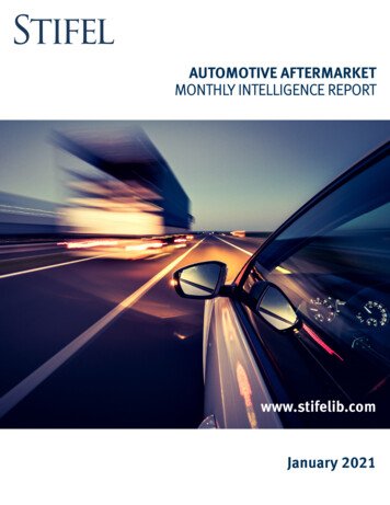 AUTOMOTIVE AFTERMARKET MONTHLY INTELLIGENCE REPORT