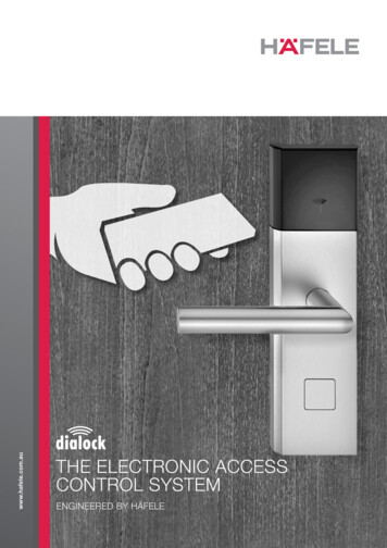 The Electronic Access Control System - Häfele