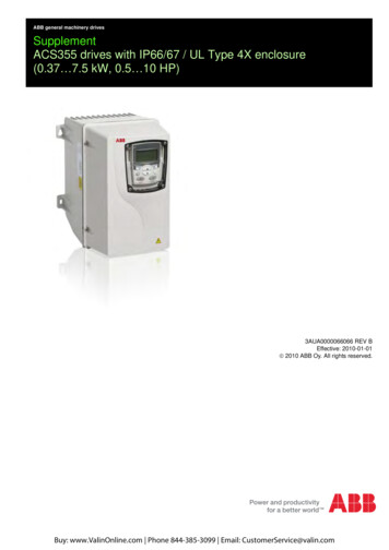 ABB ACS355 Drives With IP66/67/UL Type 4X Enclosure .