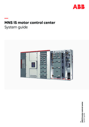 MNS IS Motor Control Center System Guide - ABB